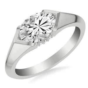 14KW Oval Hidden Halo East/West Engagement Ring 31-12167GVW-E.00