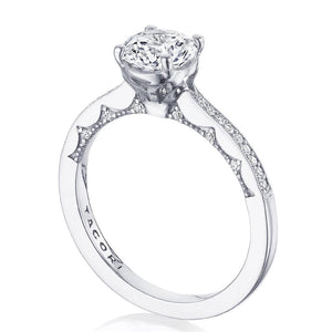 Tacori 14K White Gold Coastal Crescent Engagement Ring P102 RD 6.5 FW