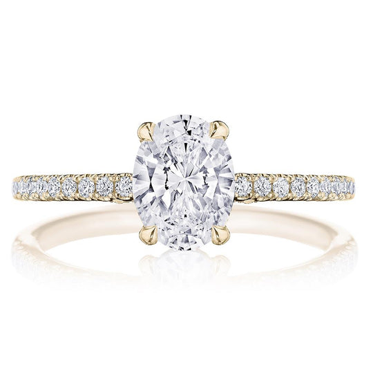 Simply Tacori 18K Rose Gold Diamond Engagement Ring 2670 1.5 OV 7.5x5.5P