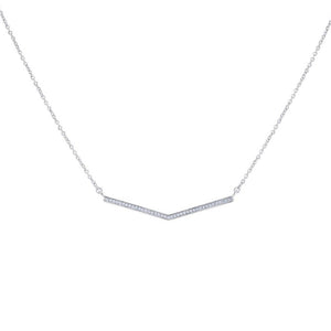 Costar 14KW Pointed Diamond Bar Necklace RP33813W