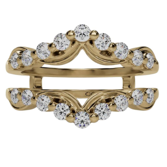 Costar 14K Yellow Gold Curved Diamond Ring Enhancer R15084YB