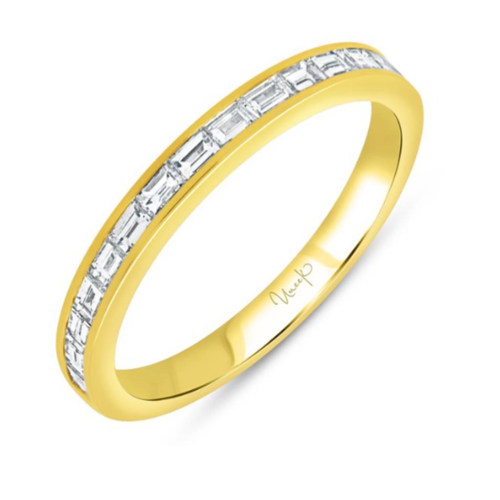 Uneek 18K Yellow Gold Straight Baguette Diamond Ring RB1032