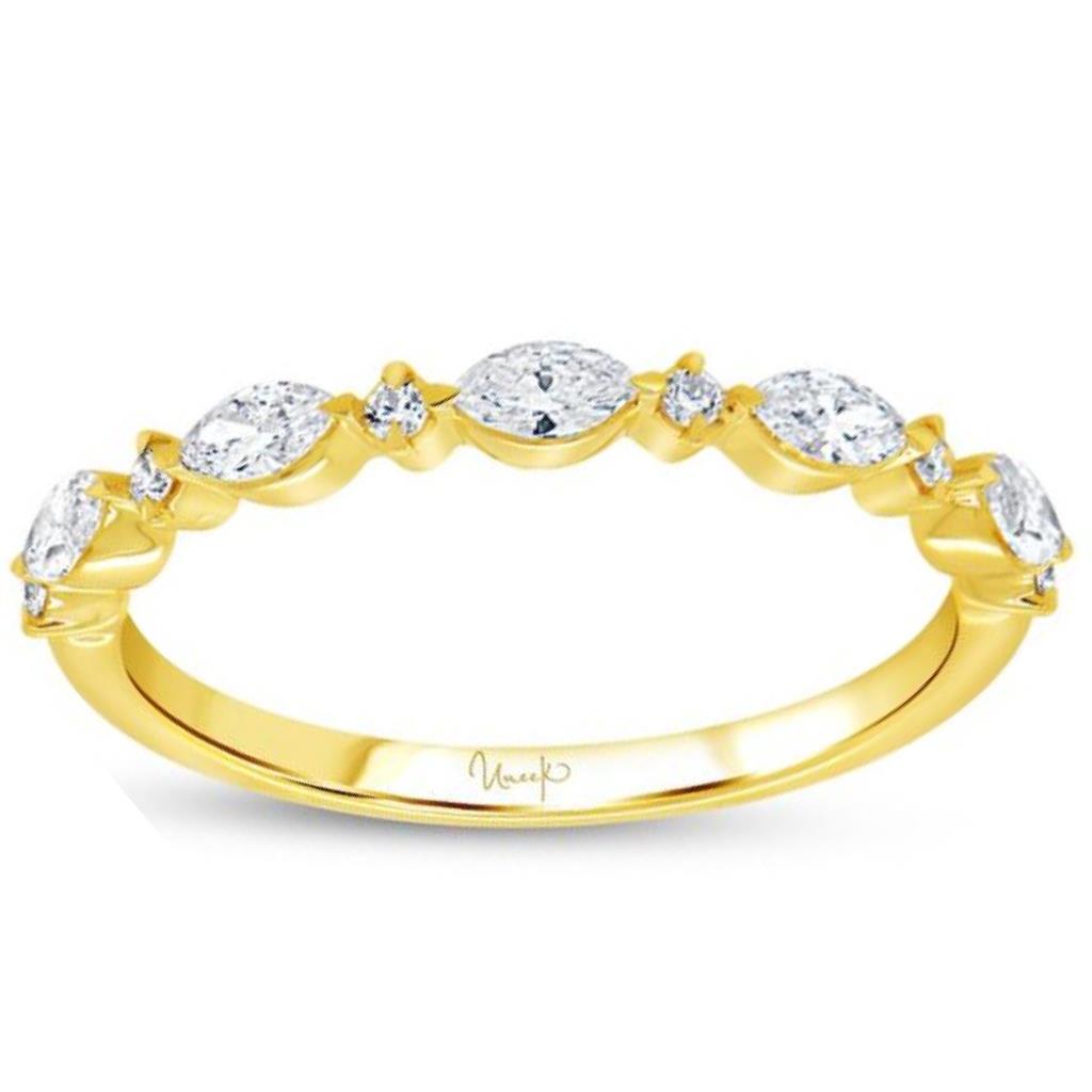 Uneek 14K Yellow Gold  Alternating Diamond Band RB040UY