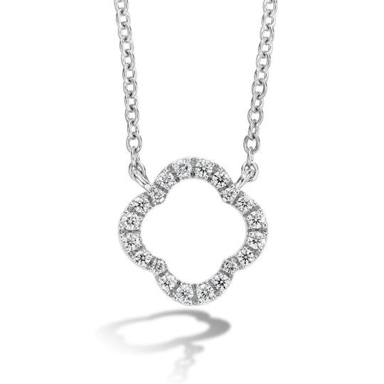 Hearts On Fire 18K White Gold Diamond Petal Necklace HFPSIGP00108W-C