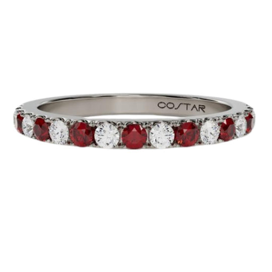 Costar 14K White Gold Ruby & Diamond Band R14026WB-RU