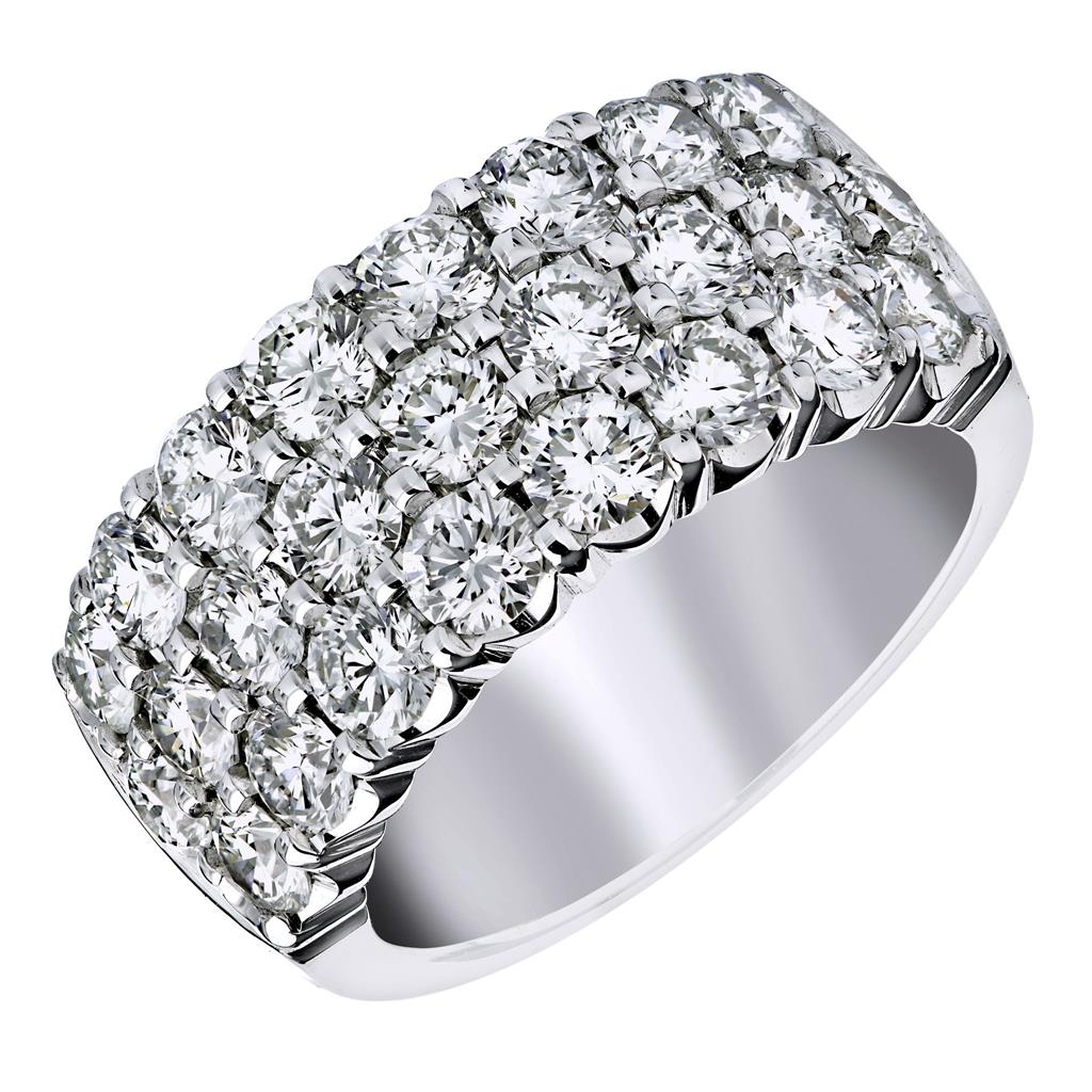 CW Signature 18K White Multi Row Dia Ring R01308