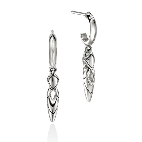 John Hardy Sterling Silver Naga Drop Earrings EB60398