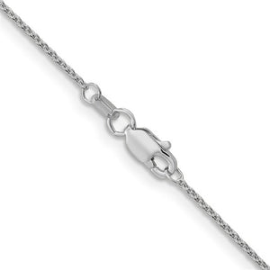14K White Gold 1.1mm Round Cable Chain  4072-24