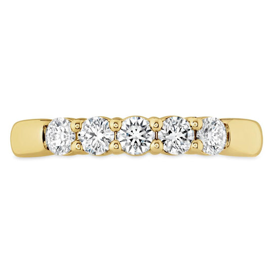 Hearts On Fire 18K Yellow Gold 5 Stone Diamond Band HBASIG500758Y-C
