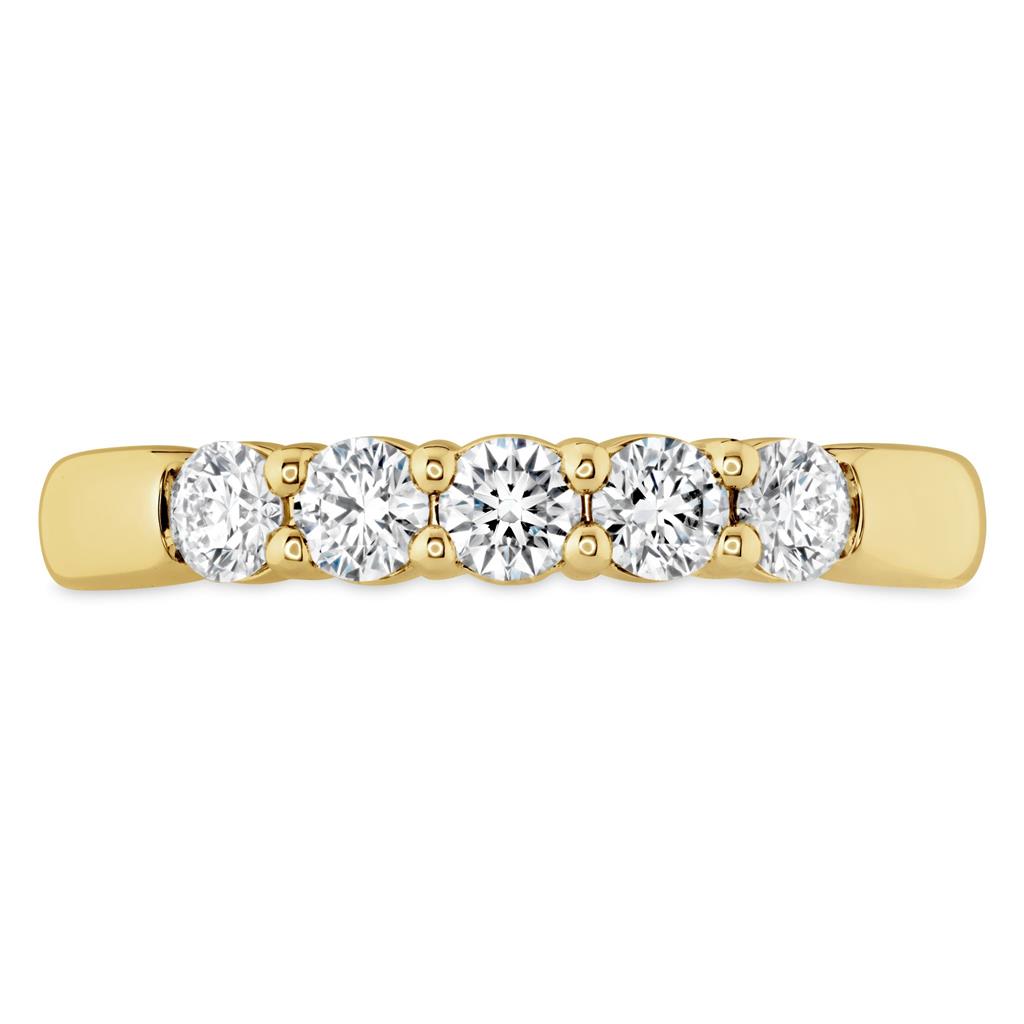 Hearts On Fire 18K Yellow Gold 5 Stone Diamond Band HBASIG500508Y-C