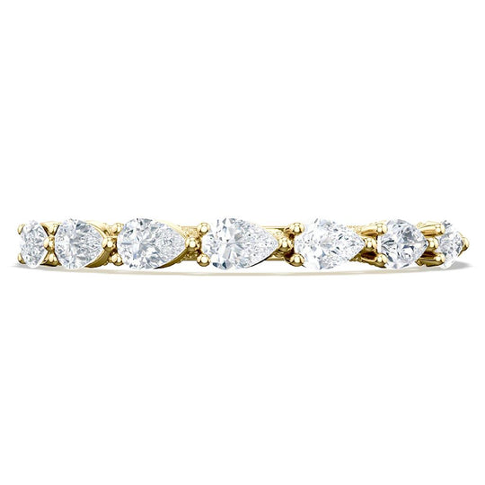 Tacori 18K Yellow Gold 1/2 Way Pear Diamond Band 2687 B 1/2 Y