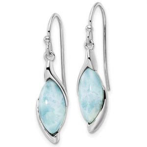 Sterling Silver Larimar Dangle Earrings QE15800