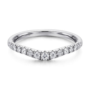Gabriel & Co 14K White Gold Devotion Classic Curved Diamond Band AN11013W44JJ