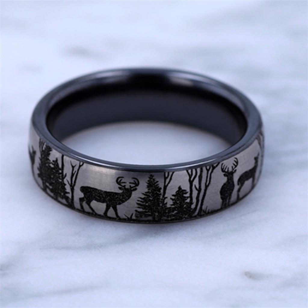 Benchmark Titanium Treeline Deer Band EUCF6865145GBKT14