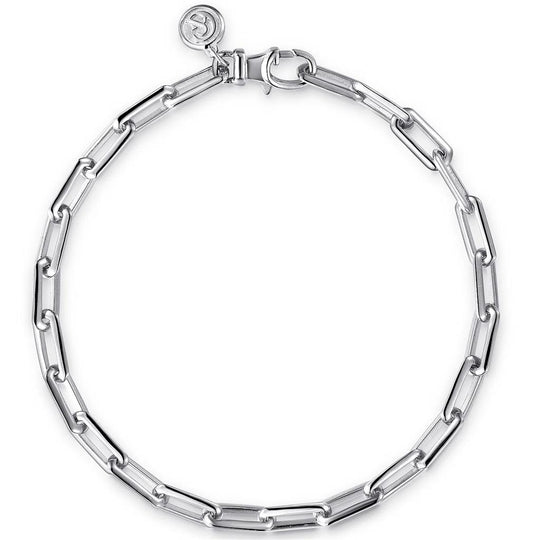 Gabriel & Co Men's Sterling Silver Elongated Chain Link Bracelet TBM4520SVJJJ