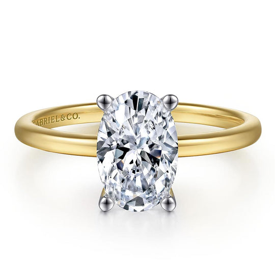 Gabriel & Co 14K Yellow & White Gold Solitaire Engagement Ring ER15960O6M4JJJ