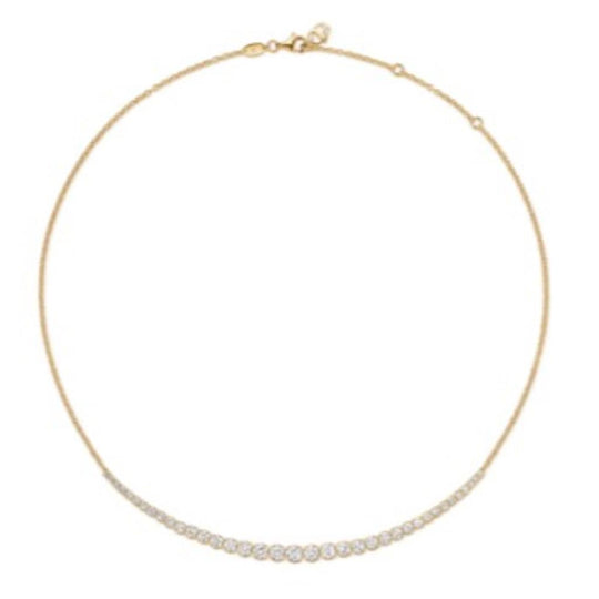 Hearts on Fire 18K Yellow Gold Classic Half Line Diamond Necklacce UU32798YGHV2901600