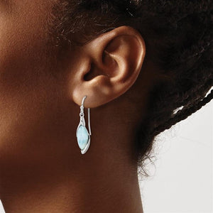 Sterling Silver Larimar Dangle Earrings QE15800