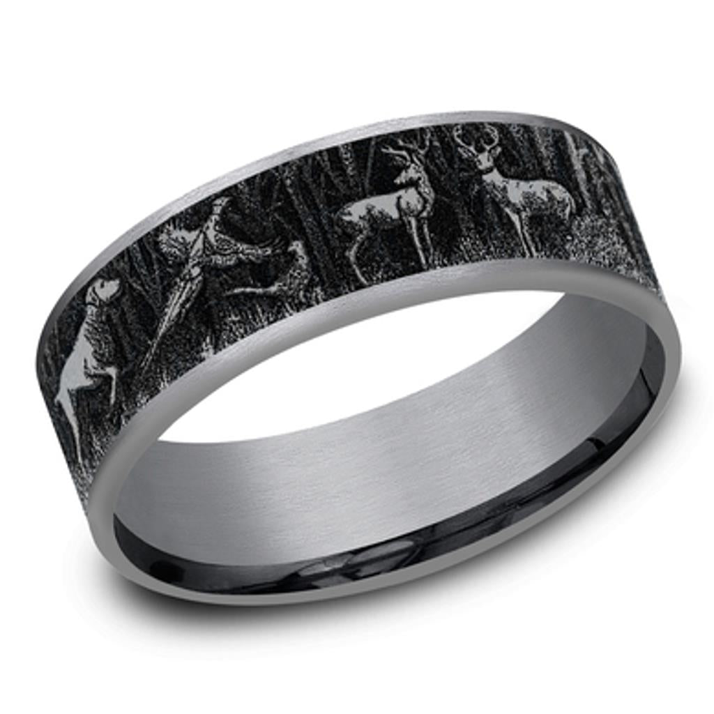 Benchmark Gray & Black Tantalum Forest Scene Band  CFT6775179GBKTGTA10