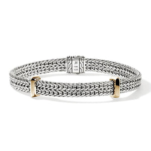 John Hardy 14K Yellow Gold and Sterling Silver Icon Link Bracelet BUZZ98978XUM