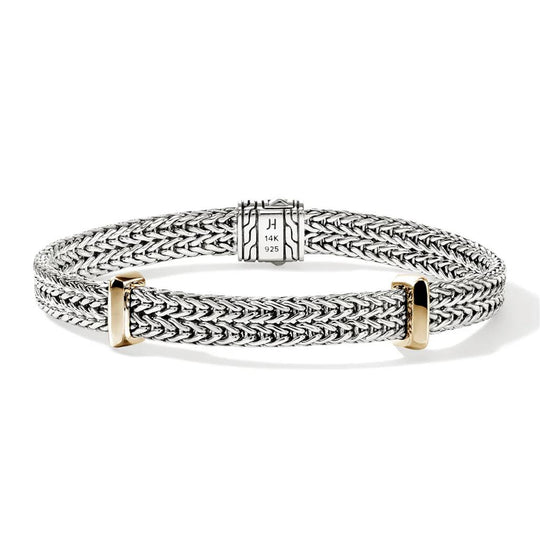 John Hardy 14K Yellow Gold and Sterling Silver Icon Link Bracelet BUZZ98978XUM