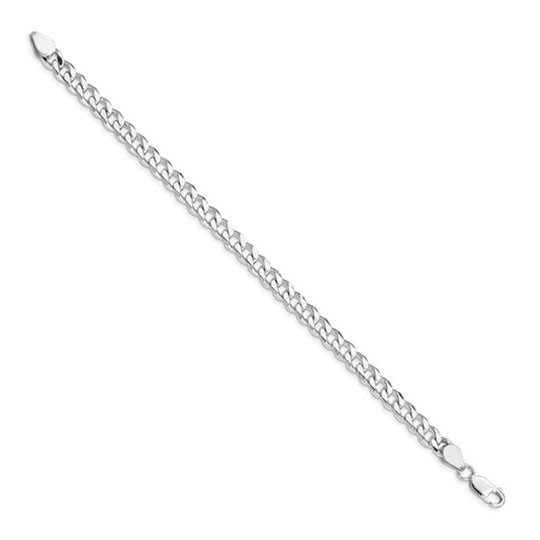 Sterling Silver 7mm Curb Chain Link Bracelet QCB180R-8