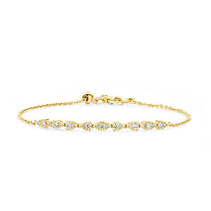 Hearts On Fire 18KY Diamond Aerial Bracelet HFBAERD00438Y