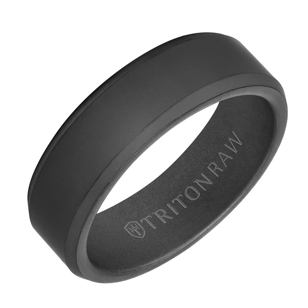 Tungsten Beveled Edge Band 11-RAW0123BC7-G.00