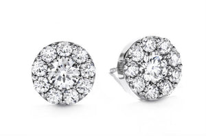 Hearts On Fire 18K White Gold 1ctw Fulfillment Diamond Earrings FES01008W