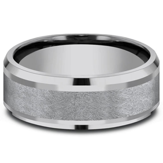Benchmark Tantalum Beveled Swirl Center Band CF128070GTA10