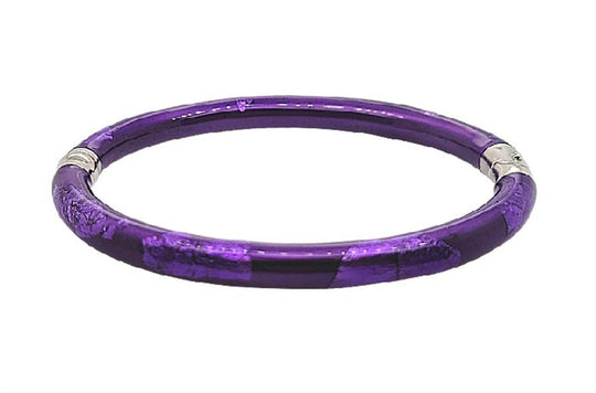 Soho Sterling Silver Violet Enamel Bangle AE121SVOV