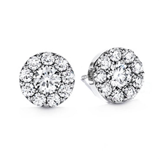 Hearts On Fire 18K White Gold 1ctw Fulfillment Diamond Earrings FES01008W