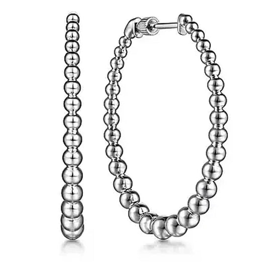 Gabriel & Co Sterling Silver Bujukan Graduated Hoop Earrings EG14662SVJJJ