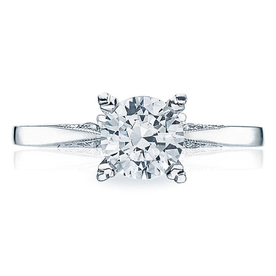Simply Tacori 18K White Gold Engagement Ring 2584 RD 6.5 W