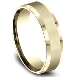 Benchmark 14K Yellow Gold Satin Center Bevel Edge Band CF6641614KY10
