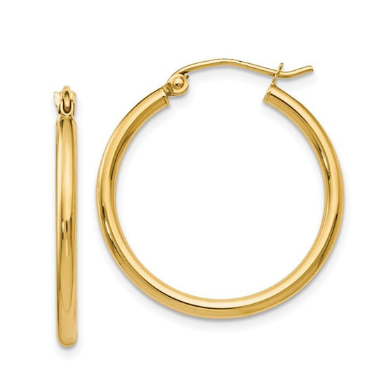14K Yellow Gold Polished Hoop Earrings 230