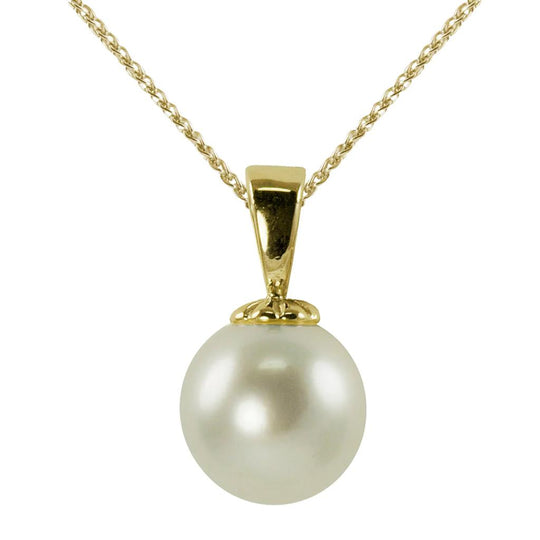 14K Yellow Gold Pearl Pendant Necklace 986121/A18R