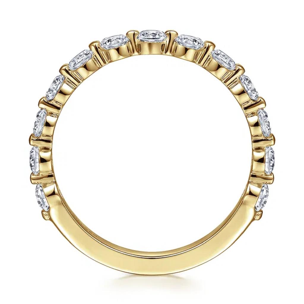 Gabriel & Co 14K Yellow Gold Single Prong Diamond Anniversary Band AN15748Y44JJ