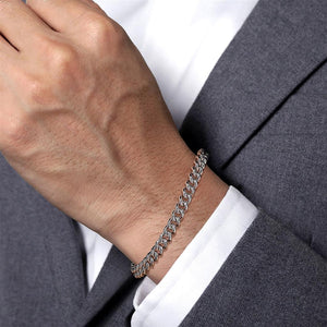 Gabriel & Co Men's Sterling Silver Classic Solid Link Chain Bracelet TBM2074SVJJJ