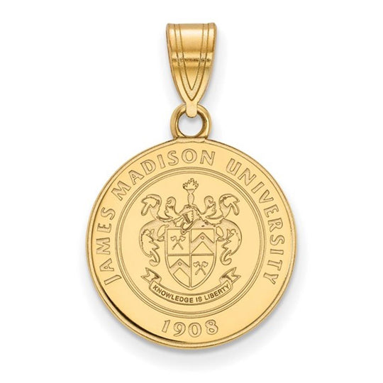 Sterling Silver and Gold Plated JMU Crest Pendant GP014JMU