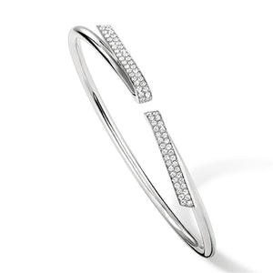 Hearts On Fire 18K White Gold Inside/Out Flexi Diamond Bangle UU2960W