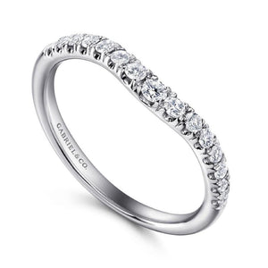 Gabriel & Co 14K White Gold Devotion Classic Curved Diamond Band AN11013W44JJ