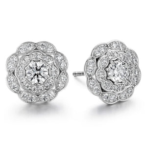 Hearts on Fire 18KW Lorelei Double Halo Diamond Studs HFELORDBLH00708W