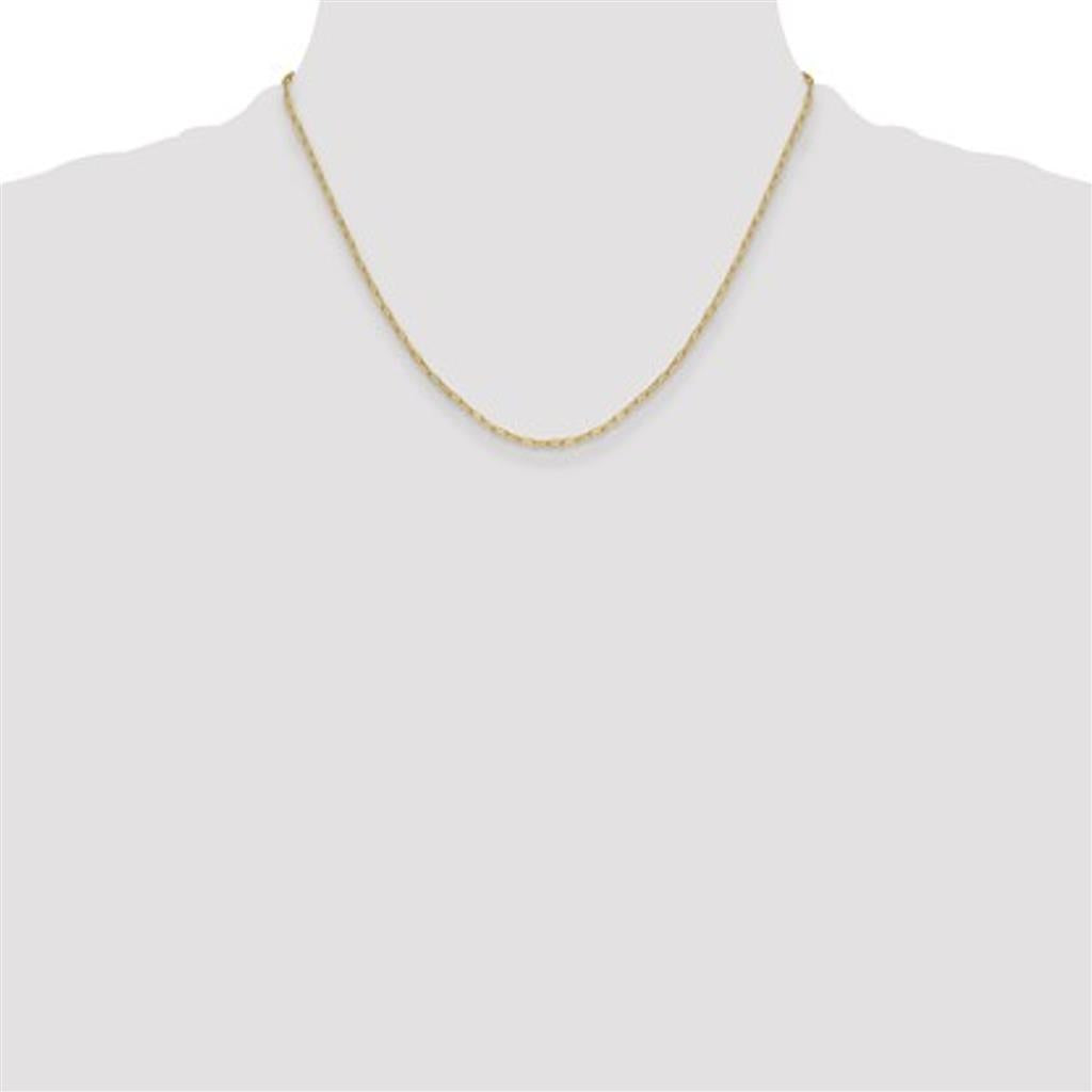 14K Yellow Gold Diamond-Cut Paperclip Link Necklace 7275-18