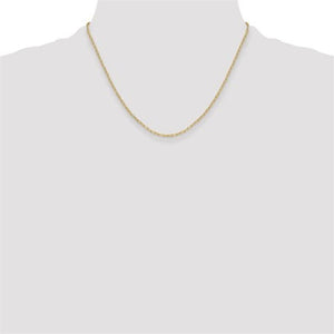 14K Yellow Gold Diamond-Cut Paperclip Link Necklace 7275-18