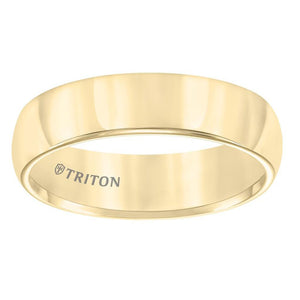 Frederick Goldman Yellow Tungsten 6mm Roll Edge Domed Wedding Band 11-2134YC-L.00