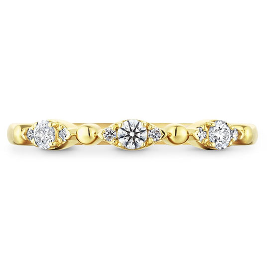 Hearts On Fire 18K Yellow Gold Beaded Regal Diamond Band UU29748Y
