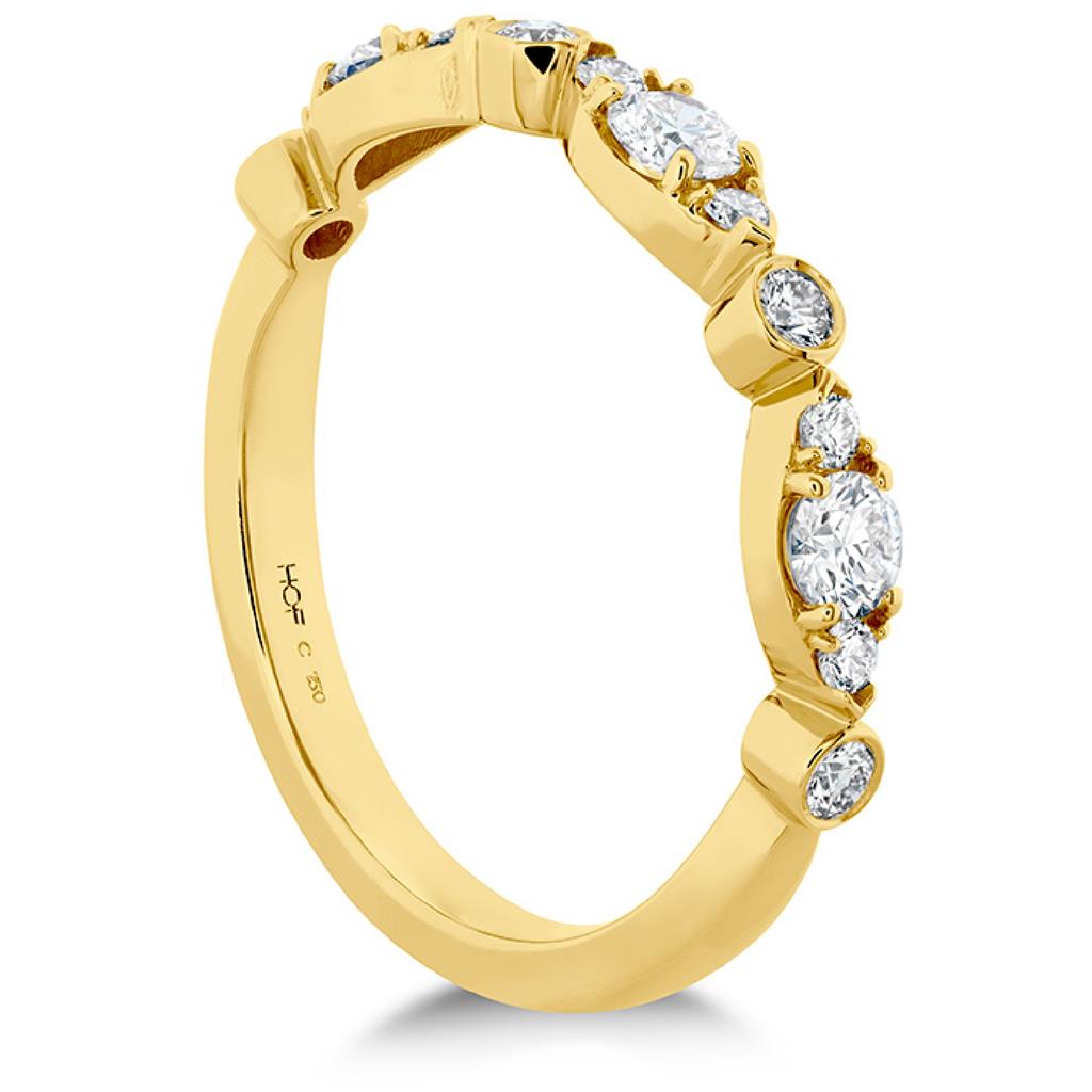 Hearts On Fire 18K Yellow Gold Bezel Regal Diamond Band UU6838Y