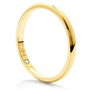 Hearts on Fire 18K Yellow Gold Plain 2mm Band UU29478YGHV2mm6500