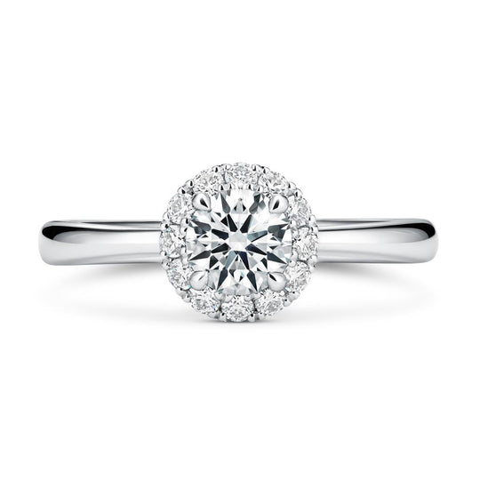 Hearts On Fire Platinum Vela Diamond Halo Engagement Ring UU2638PTGV20506500